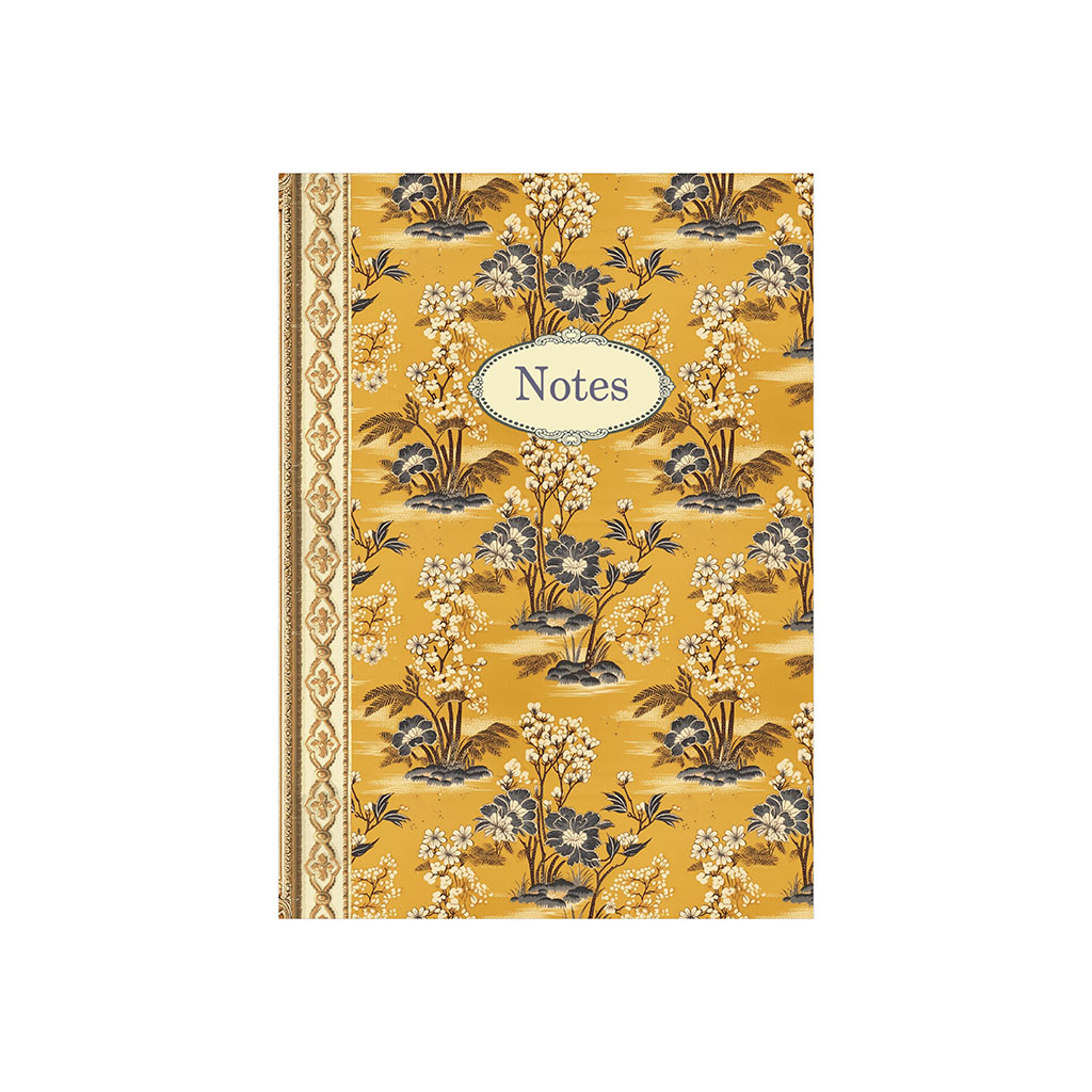 Carnet de notes - Pattern jaune fleurs