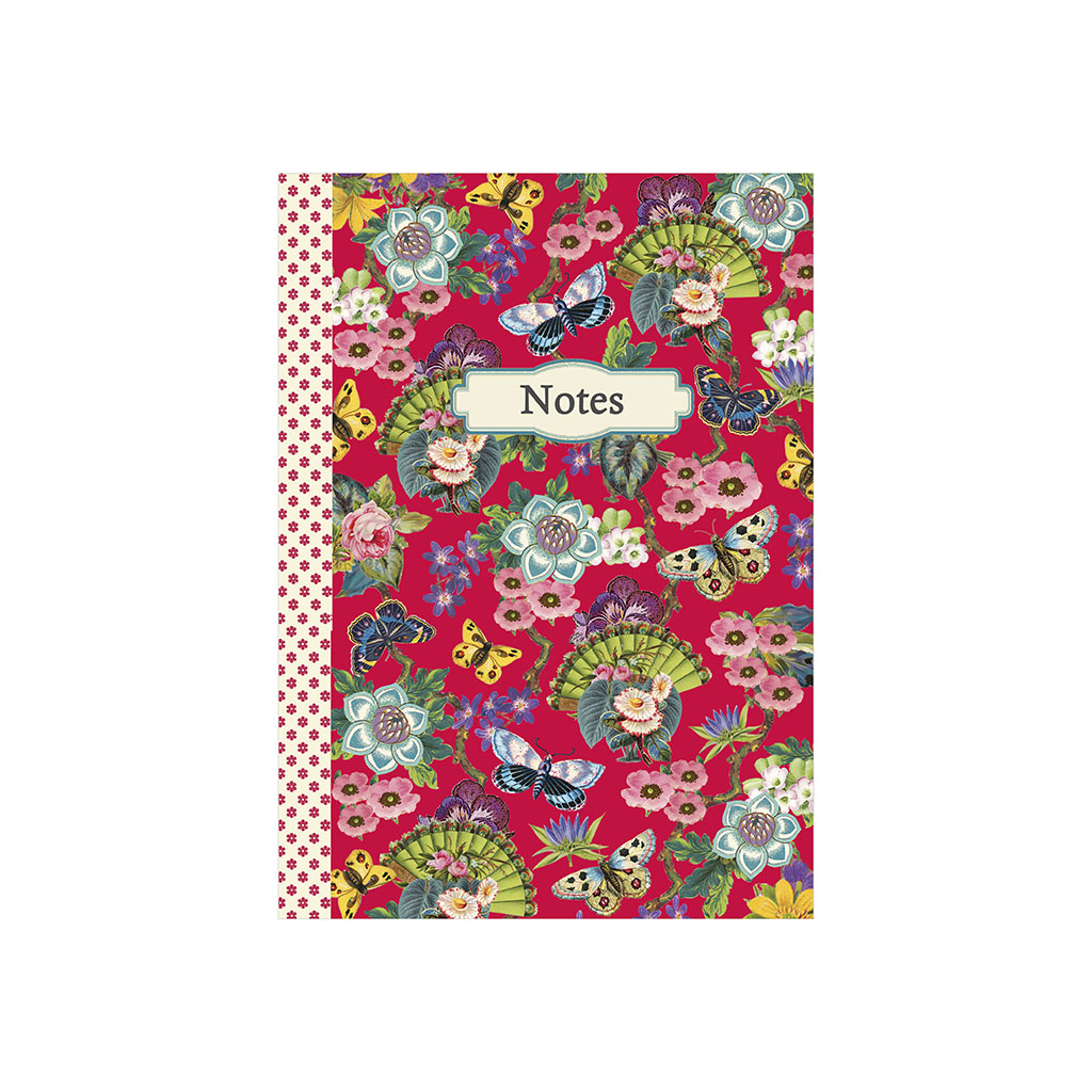 Carnet de notes - Pattern rouge papillons