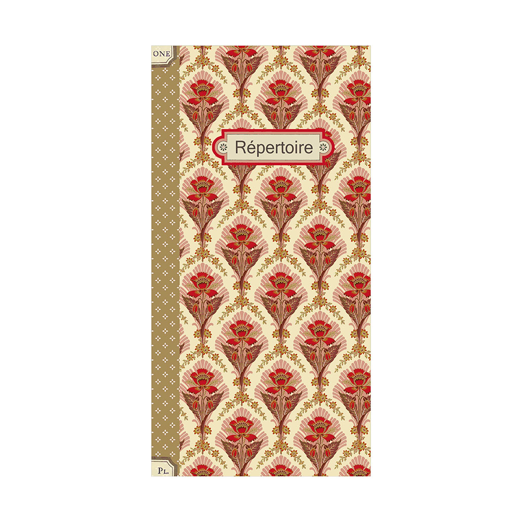 Répertoire adresses - Pattern art déco beige rouge