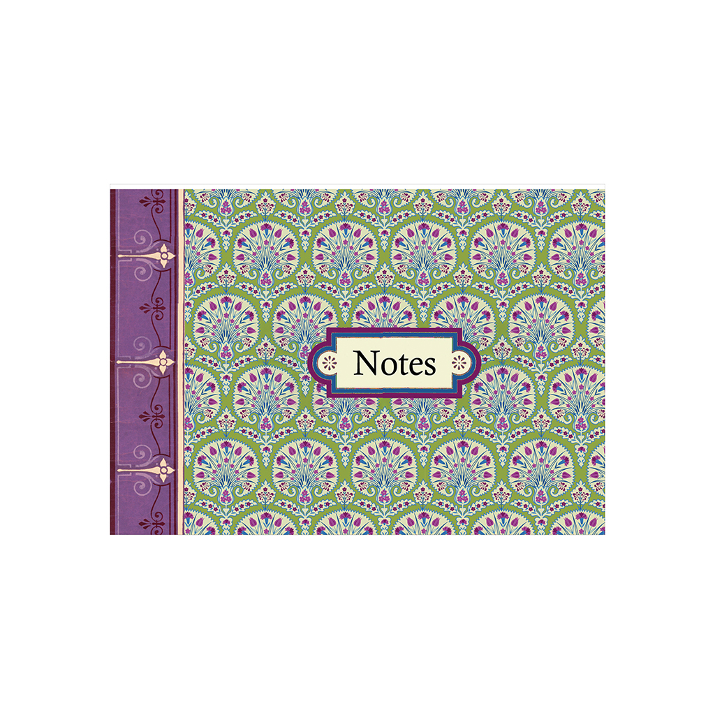 Mini cahier de notes - Pattern géom violet vert