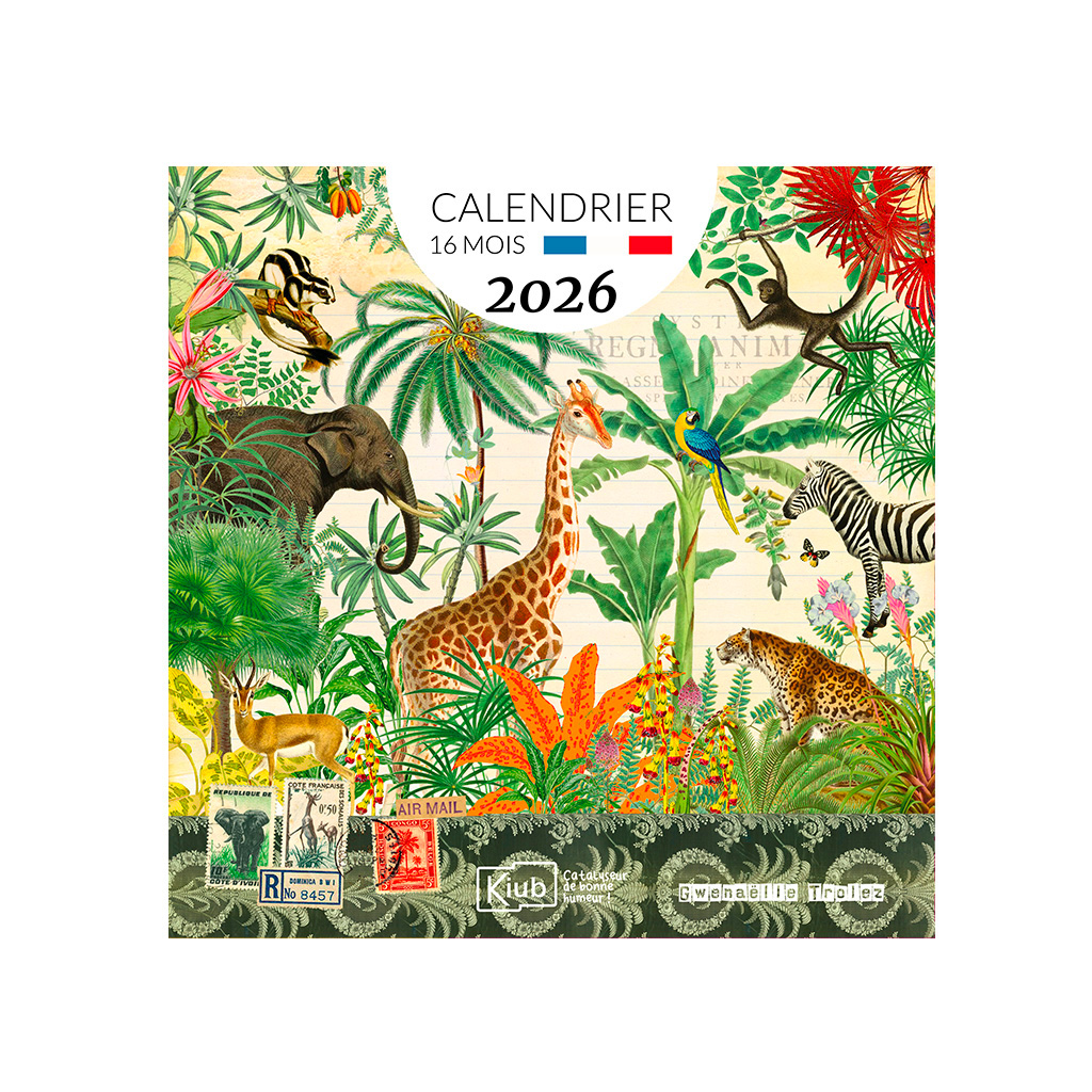 Calendrier classique 16 mois - Savane